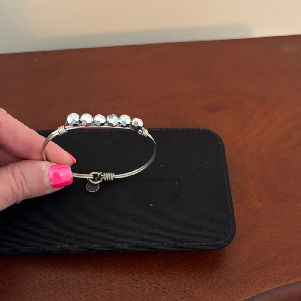 Luca + Danni Silver Bracelet with Clear Beads